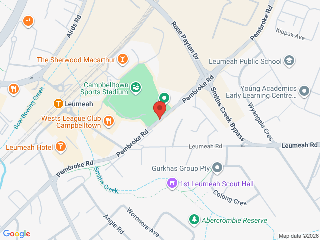 Map showing event location