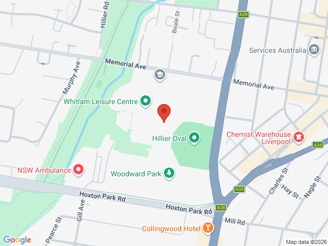 Map showing event location